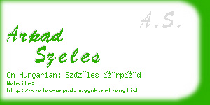 arpad szeles business card